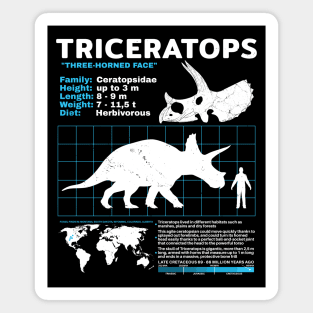 Triceratops Fact Sheet Magnet